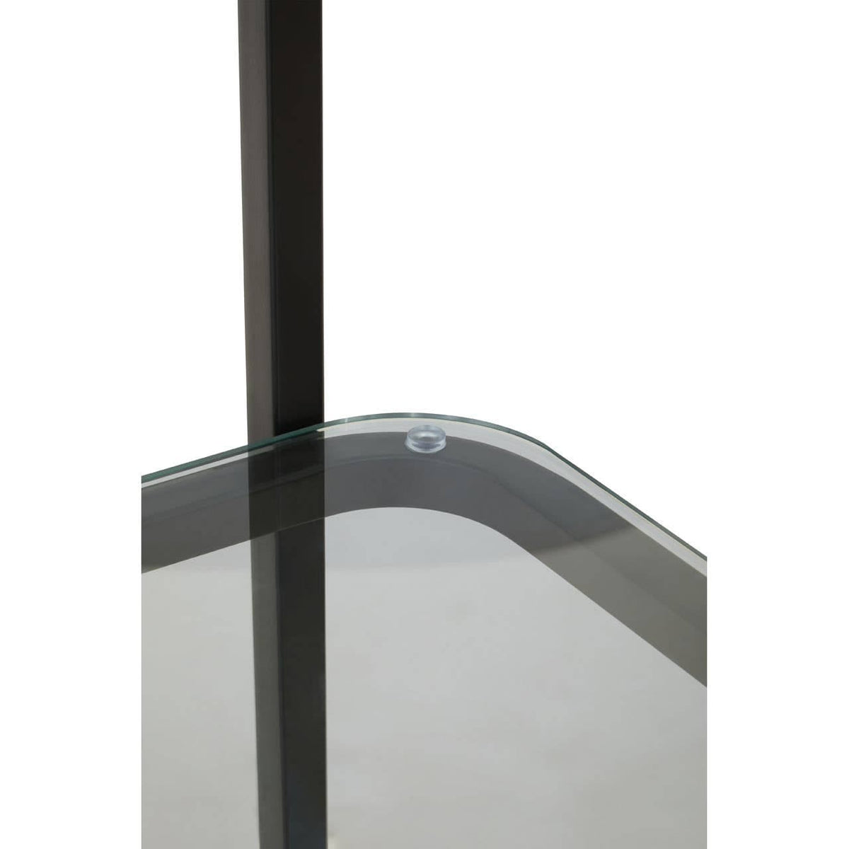 Vogue Left Half Moon Black Shelf Unit.