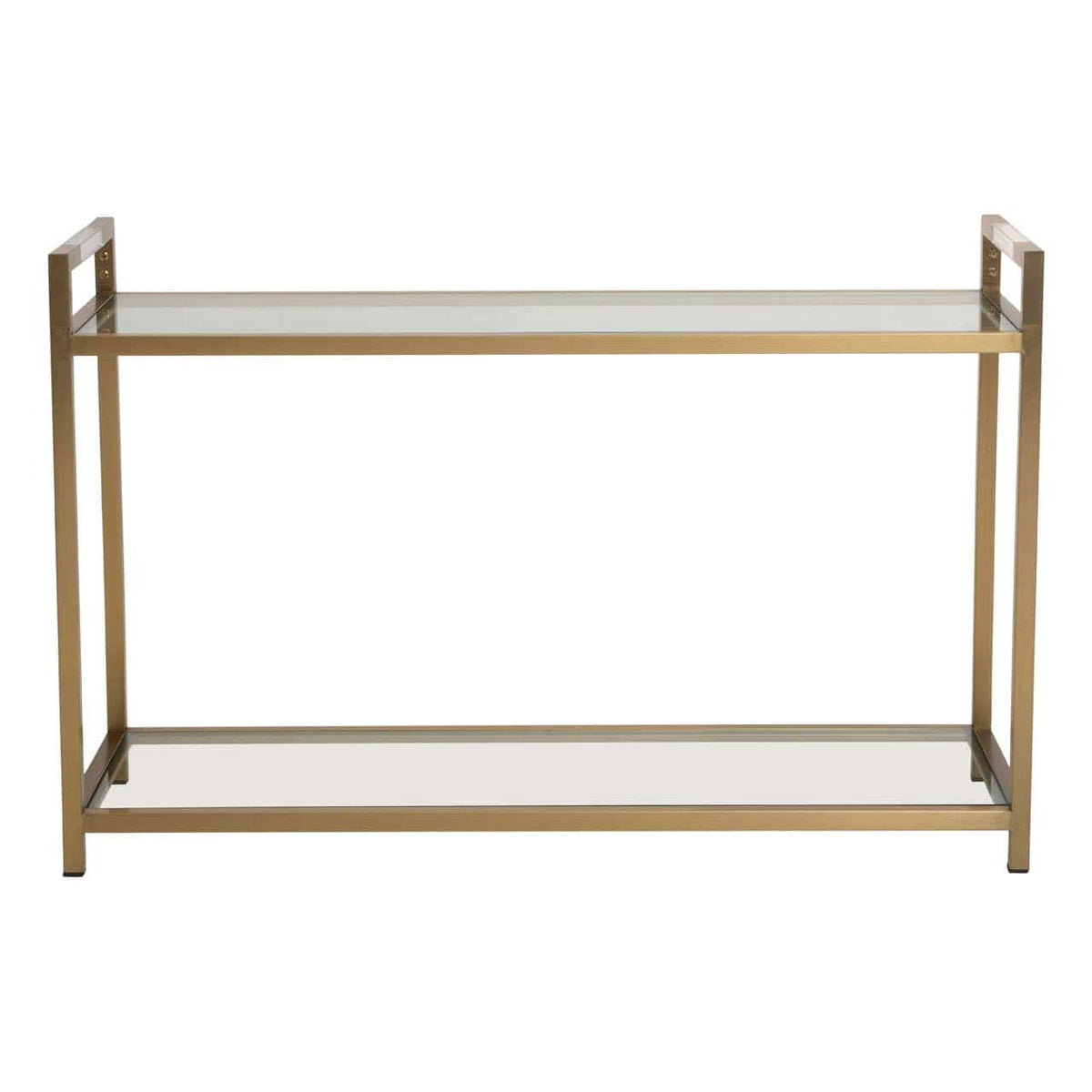 Vogue Matte Gold Console Table.