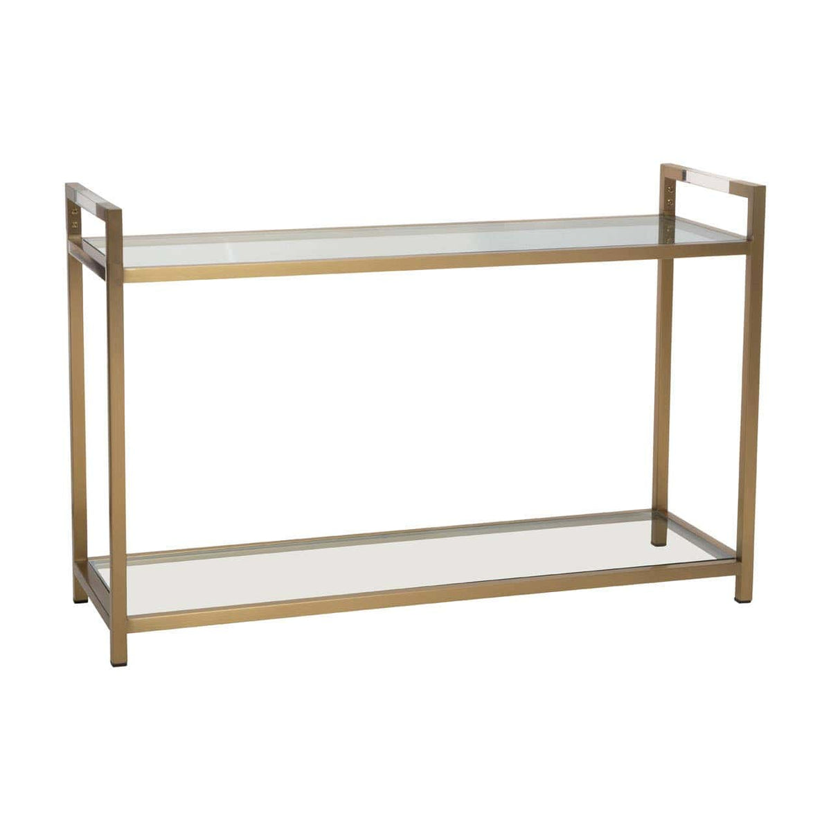 Vogue Matte Gold Console Table.
