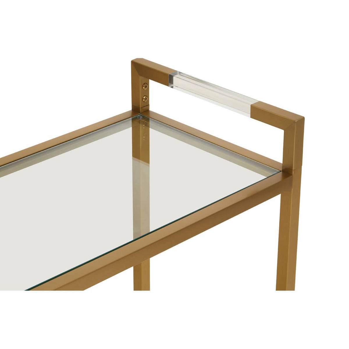 Vogue Matte Gold Console Table.