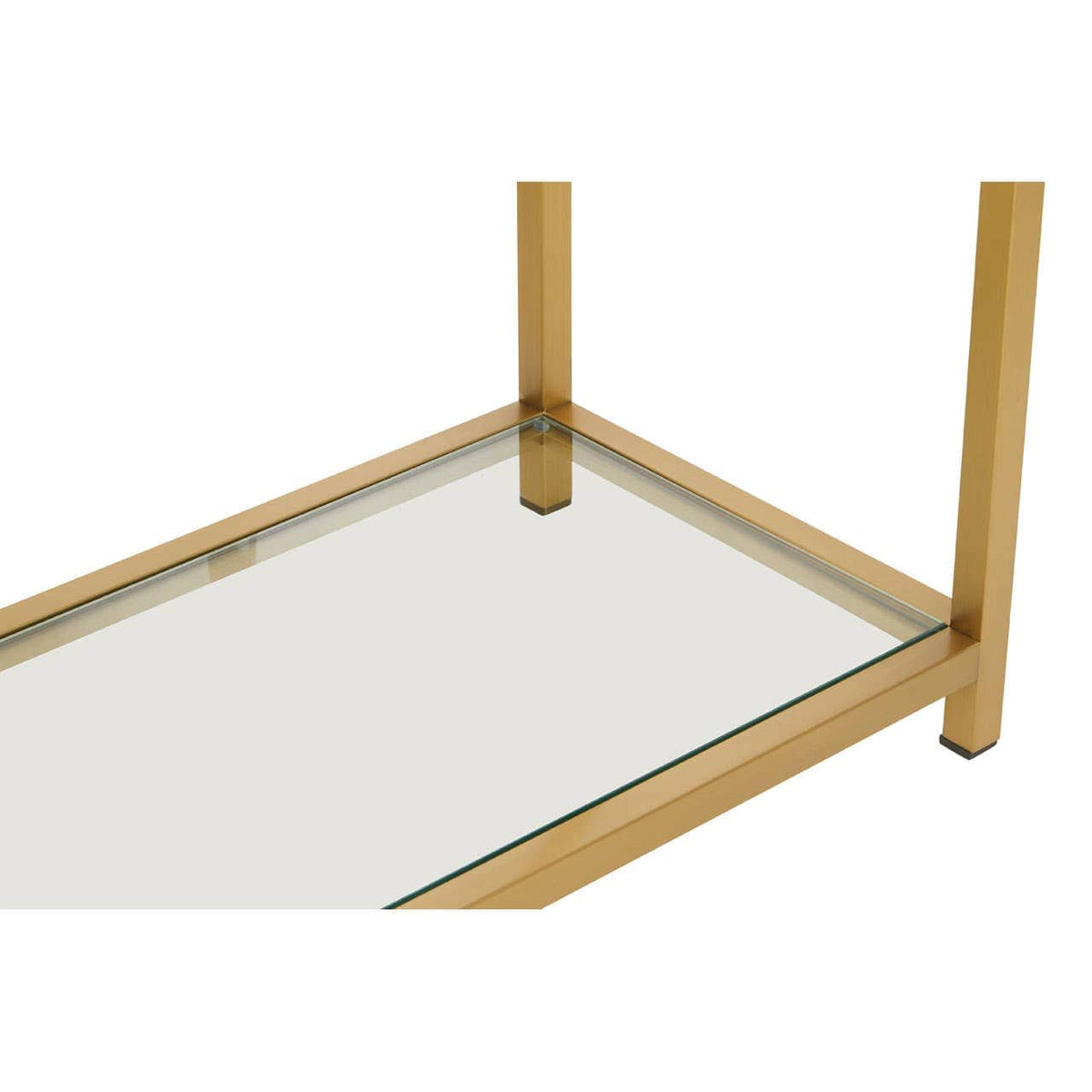 Vogue Matte Gold Console Table.