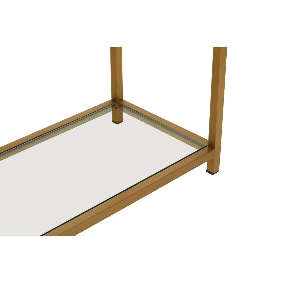 Vogue Matte Gold Console Table.