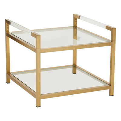 Noosa & Co. Living Vogue Matte Gold End Table House of Isabella UK