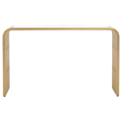 Noosa & Co. Living Vogue Matte Gold Slatted Console Table House of Isabella UK