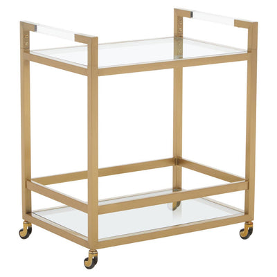 Noosa & Co. Living Vogue Matte Gold Two Tier Butler Trolley House of Isabella UK