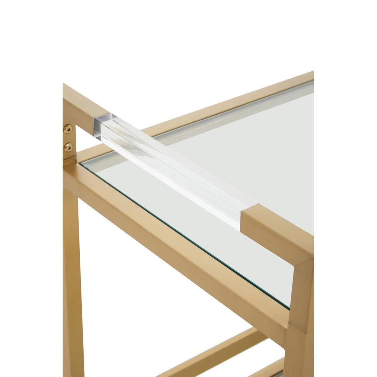 Vogue Matte Gold Two Tier Butler Trolley.