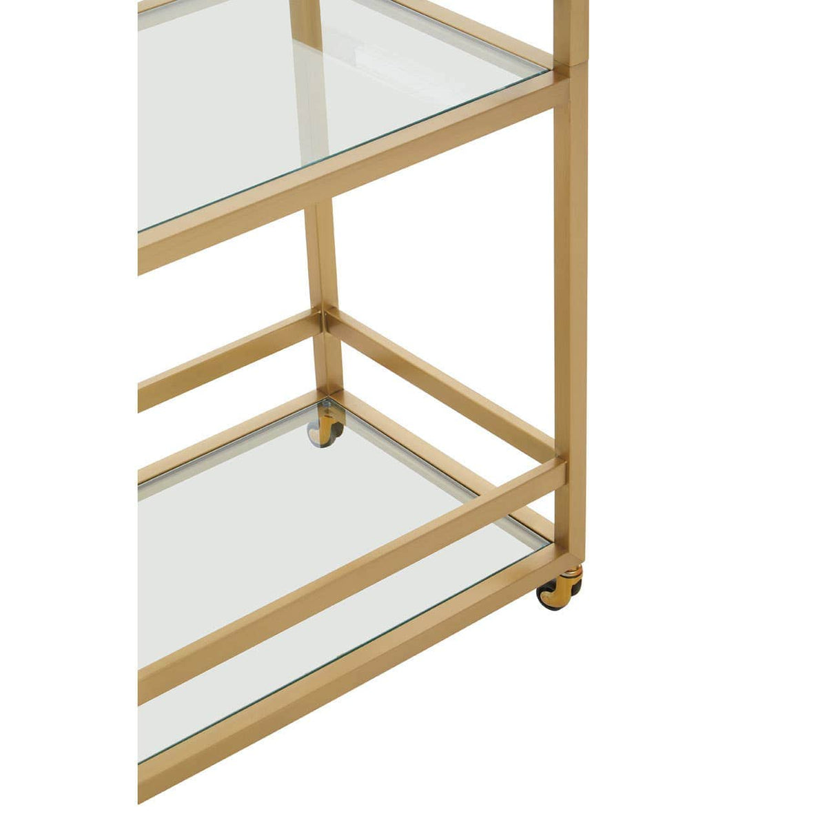 Vogue Matte Gold Two Tier Butler Trolley.