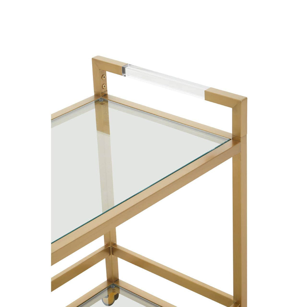 Vogue Matte Gold Two Tier Butler Trolley.