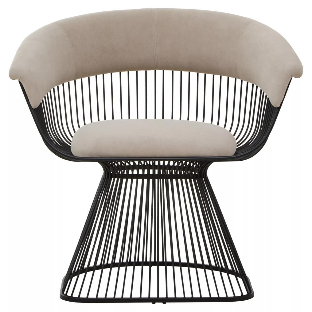 Vogue Mink and Black Velvet Chair.