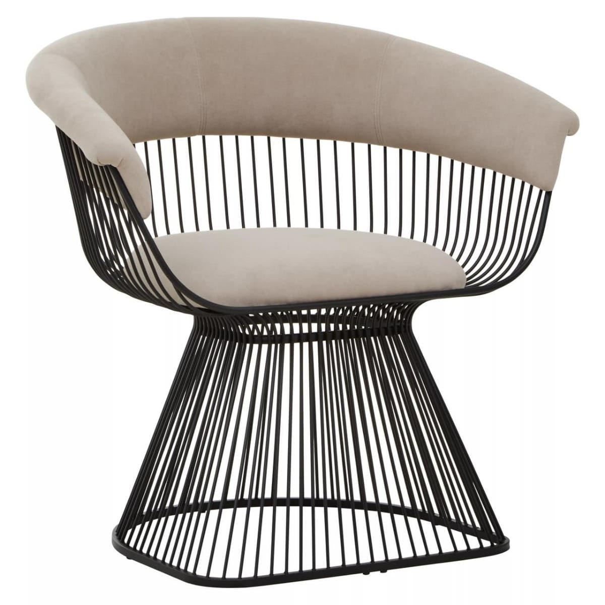 Vogue Mink and Black Velvet Chair.