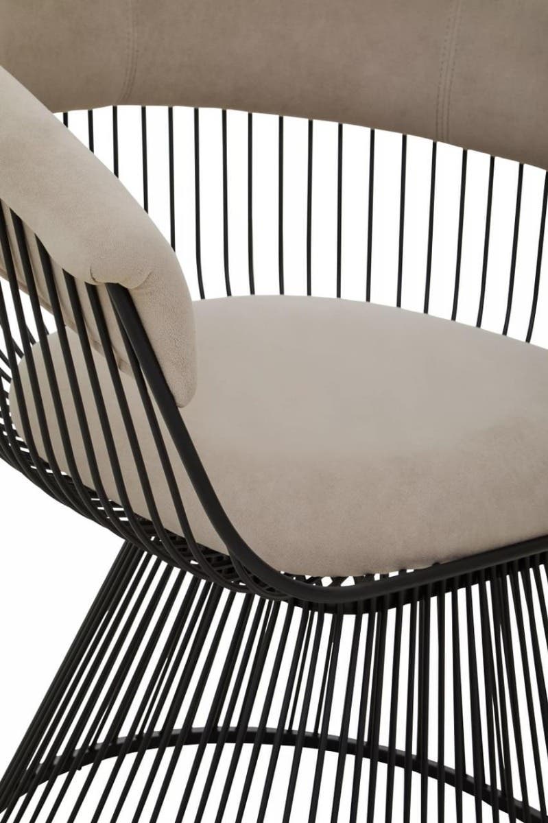 Vogue Mink and Black Velvet Chair.