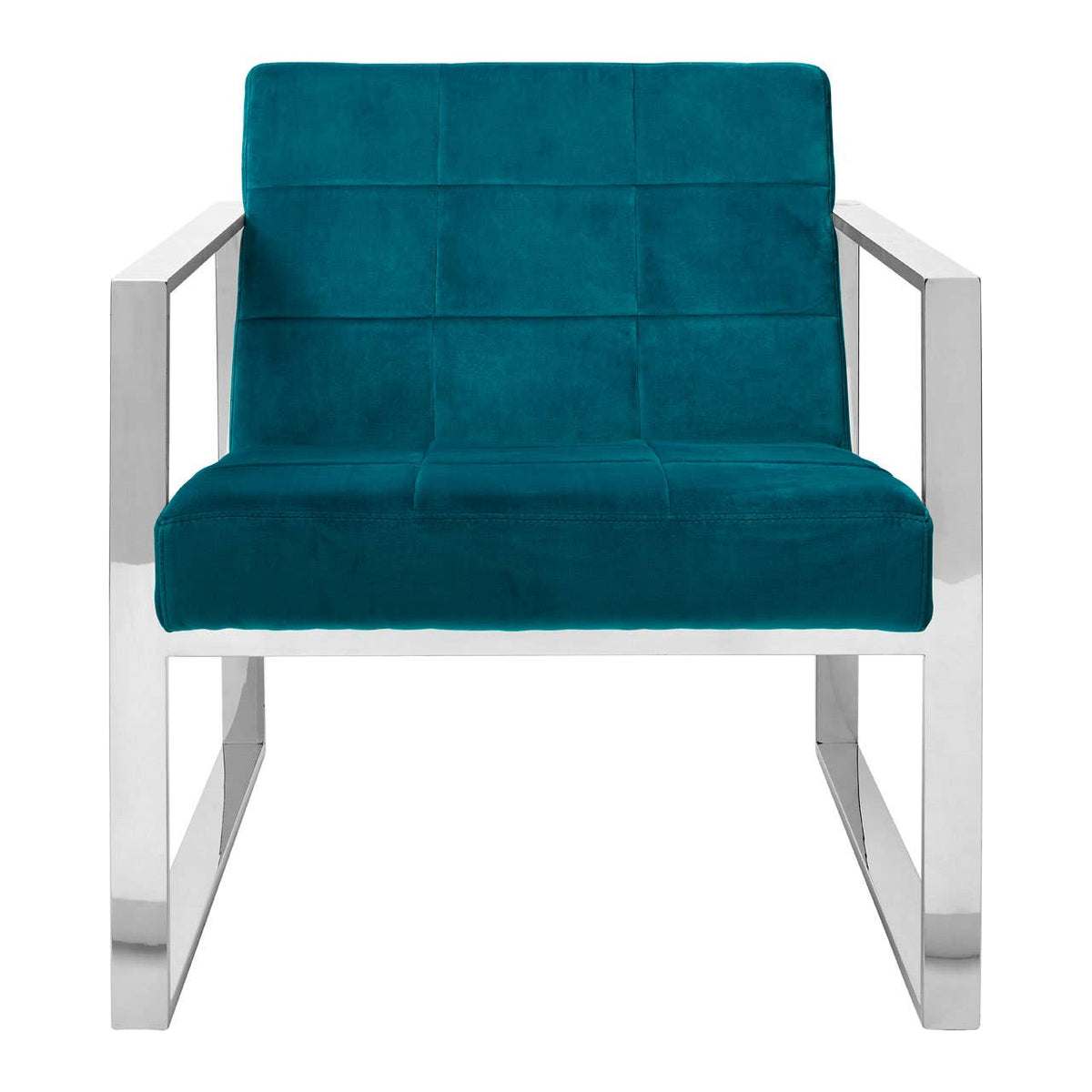 Vogue Teal Velvet Cocktail Chair.