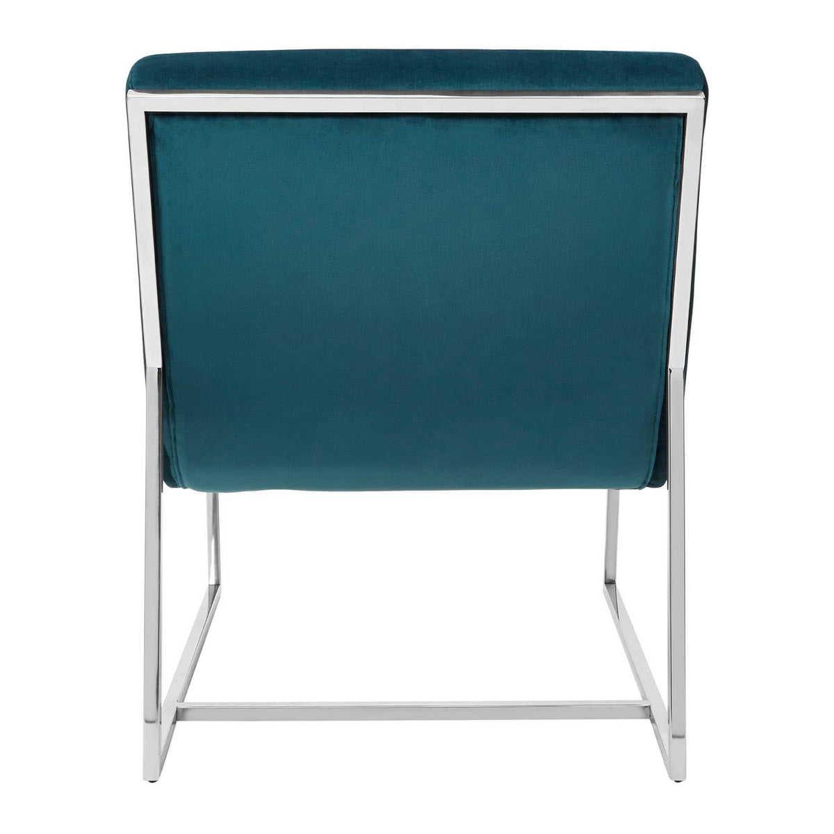 Vogue Teal Velvet Curved Cocktail Chair.