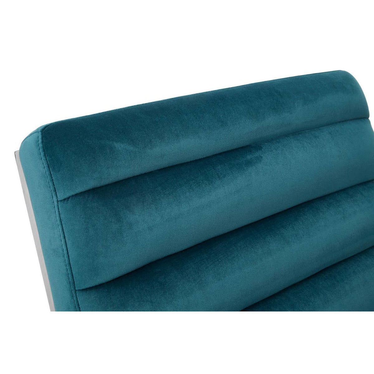 Vogue Teal Velvet Curved Cocktail Chair.