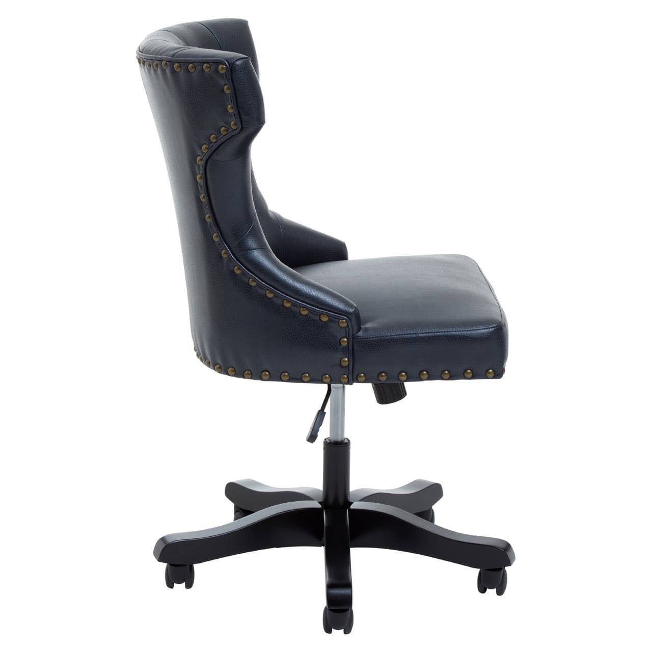 Noosa & Co. Living Walson Black Leather Effect Home Office Chair House of Isabella UK