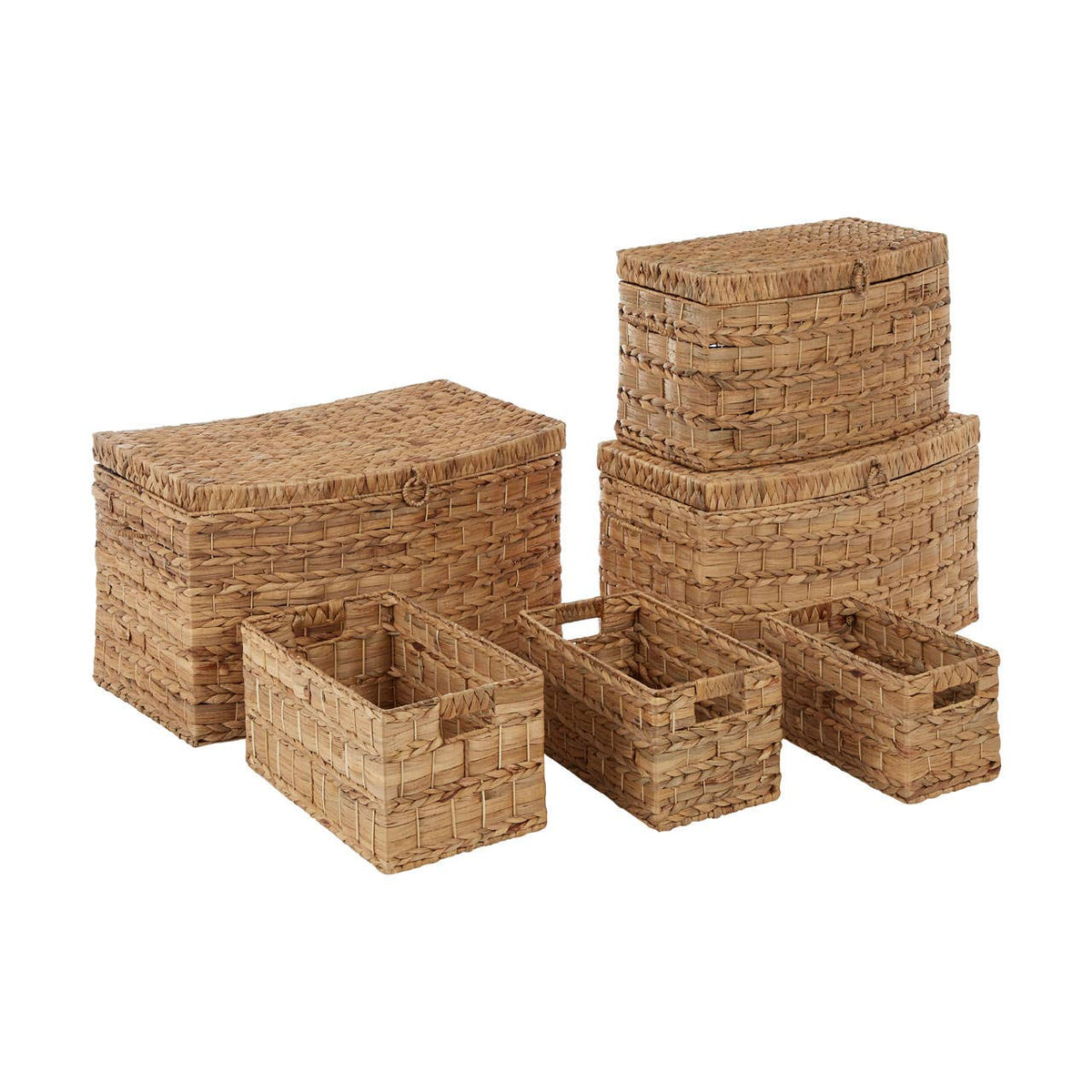 Water Hyacinth Storage Baskets – Set Of 6.