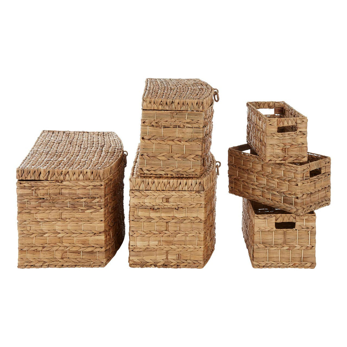 Water Hyacinth Storage Baskets – Set Of 6.