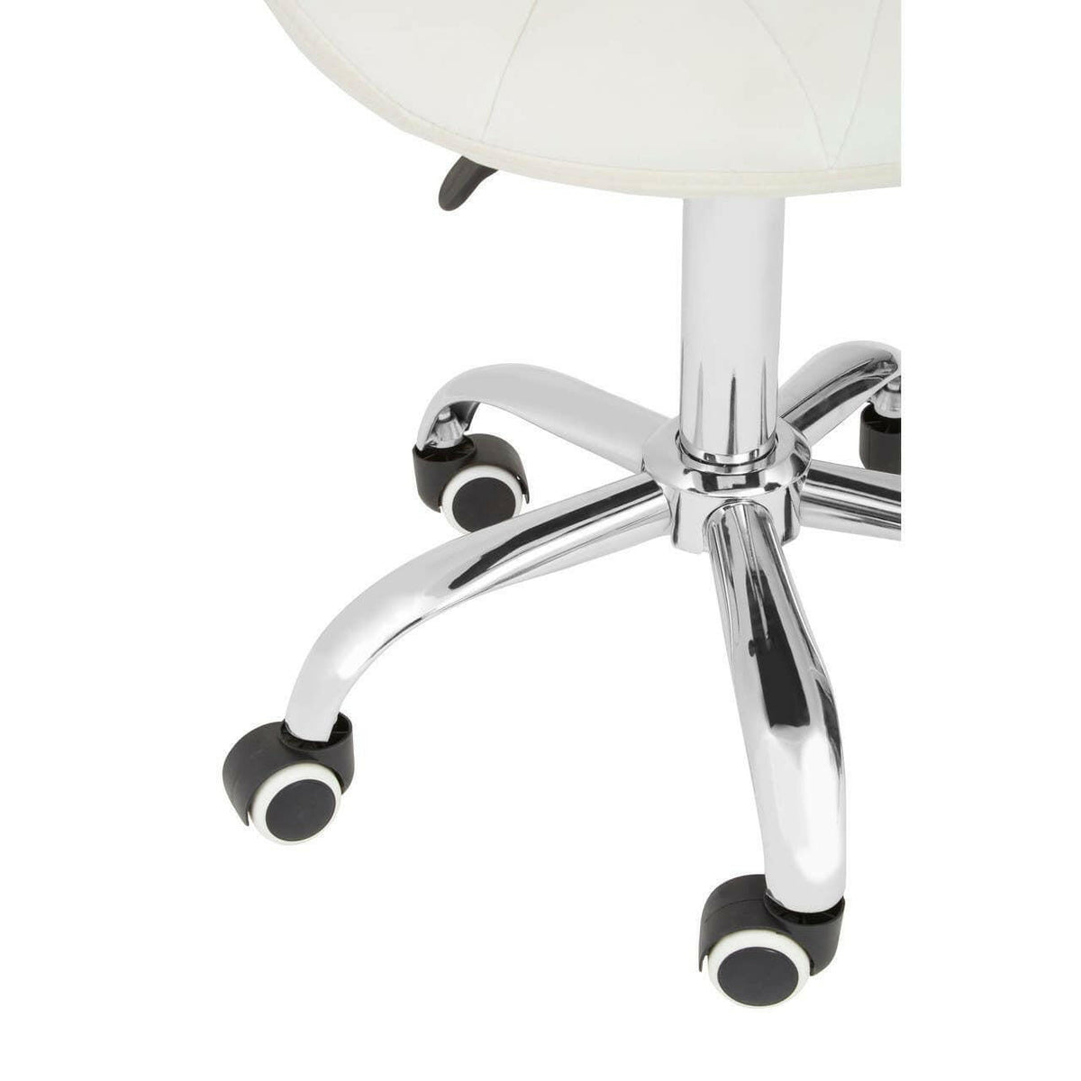 White Velvet Quilted Home Office Chair.