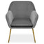 Xander Grey Velvet Armchair.