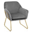 Xander Grey Velvet Armchair.