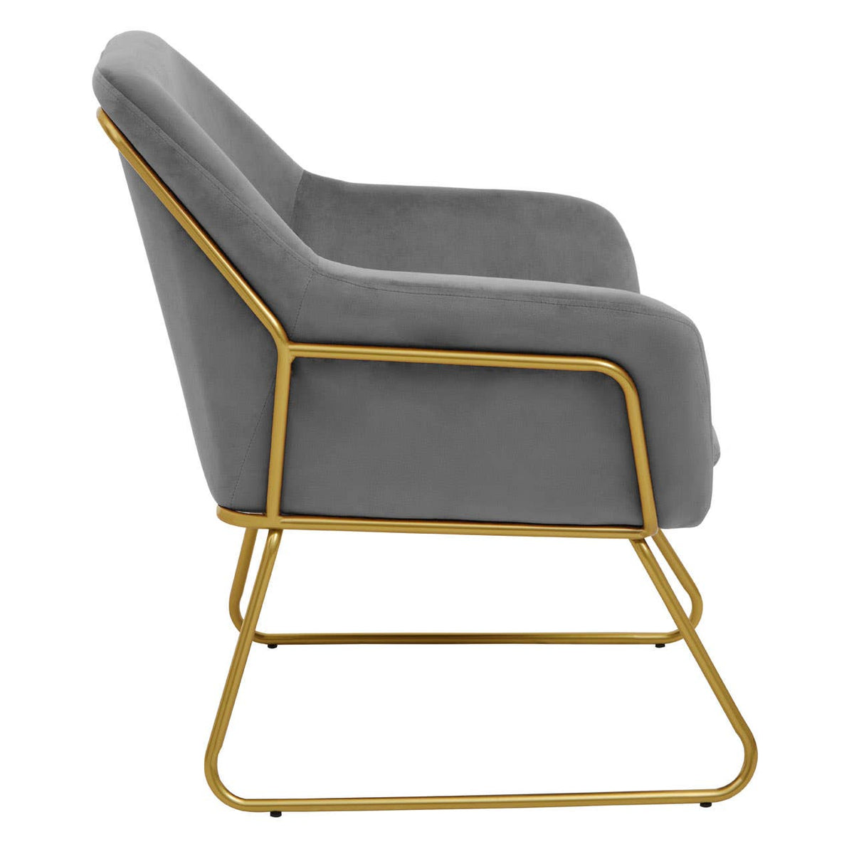 Xander Grey Velvet Armchair.