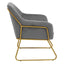 Xander Grey Velvet Armchair.