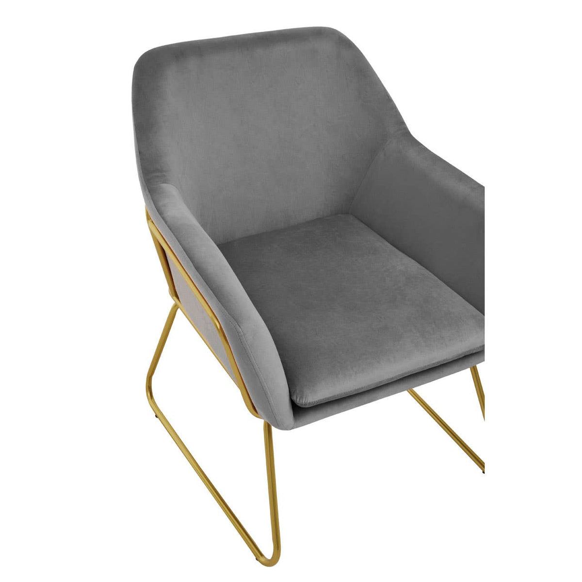 Xander Grey Velvet Armchair.