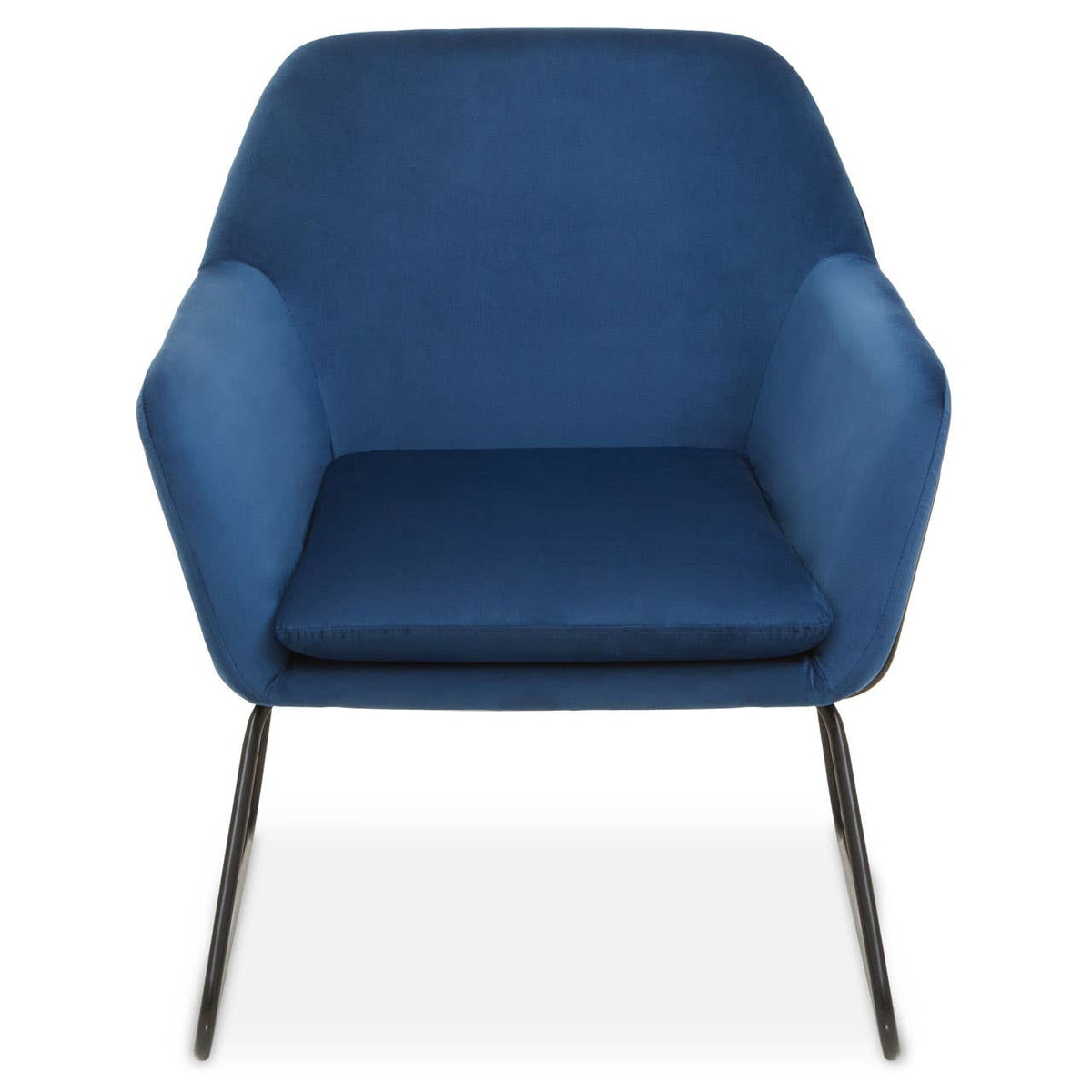 Xander Midnight Velvet Black Base Armchair.