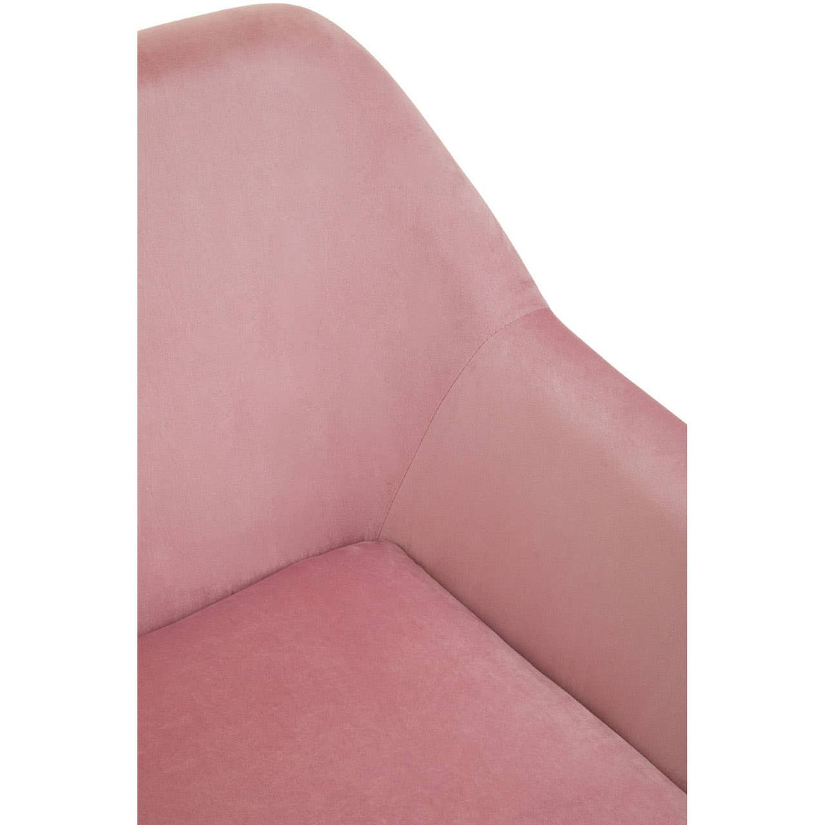 Xander Pink Velvet Powder Gold Armchair.