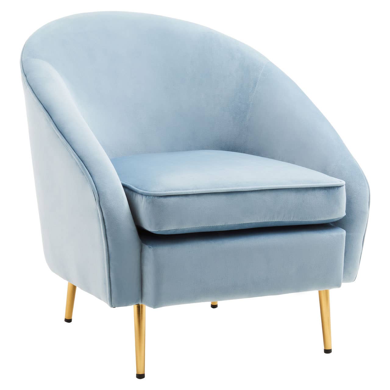 Noosa & Co. Living Yasmeen Aqua Blue Velvet Armchair House of Isabella UK