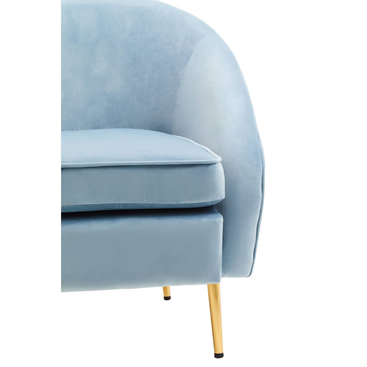 Noosa & Co. Living Yasmeen Aqua Blue Velvet Armchair House of Isabella UK