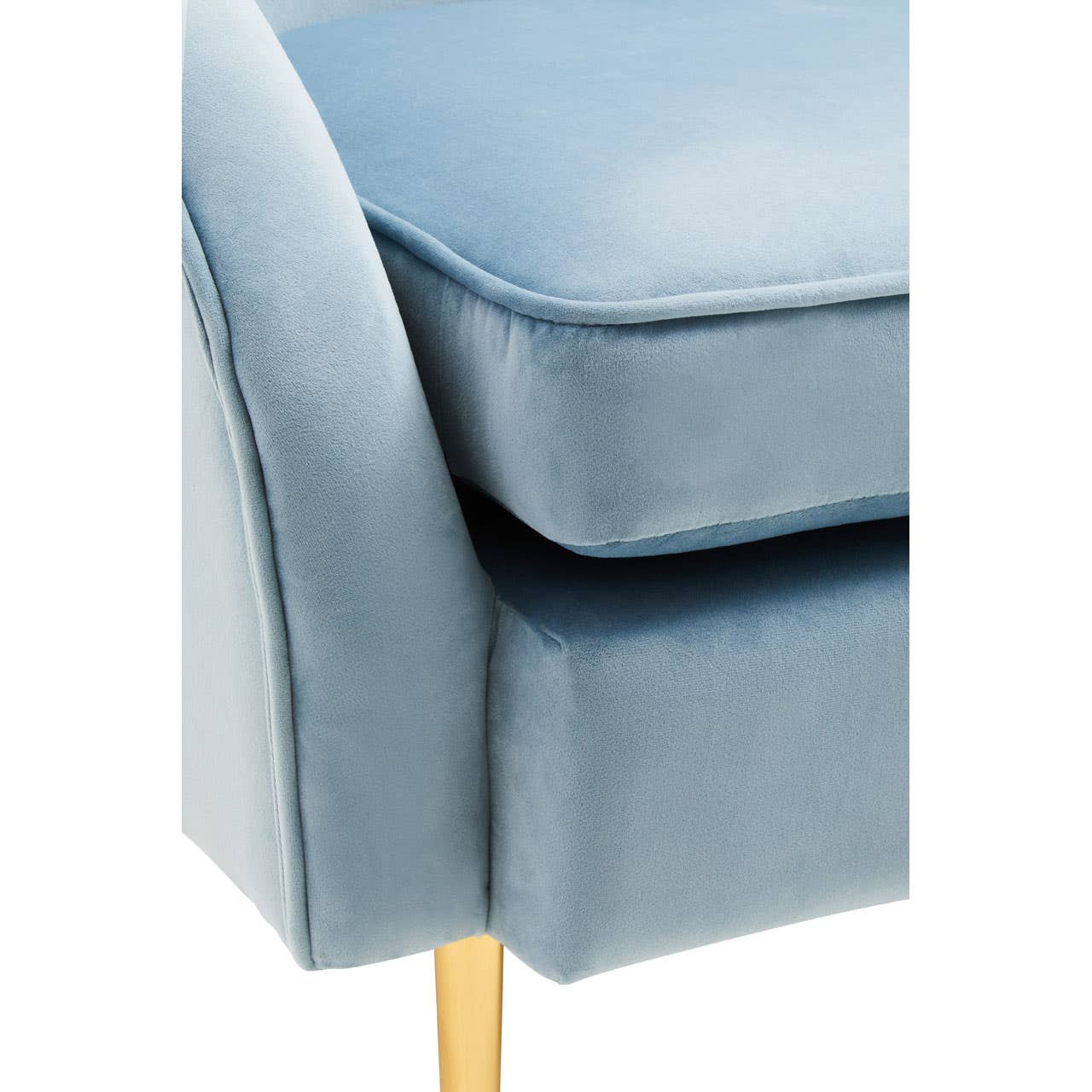 Noosa & Co. Living Yasmeen Aqua Blue Velvet Armchair House of Isabella UK