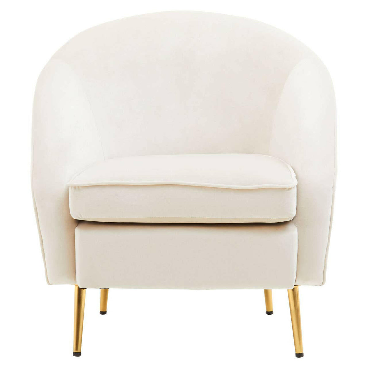 Yasmeen Beige Velvet Armchair.
