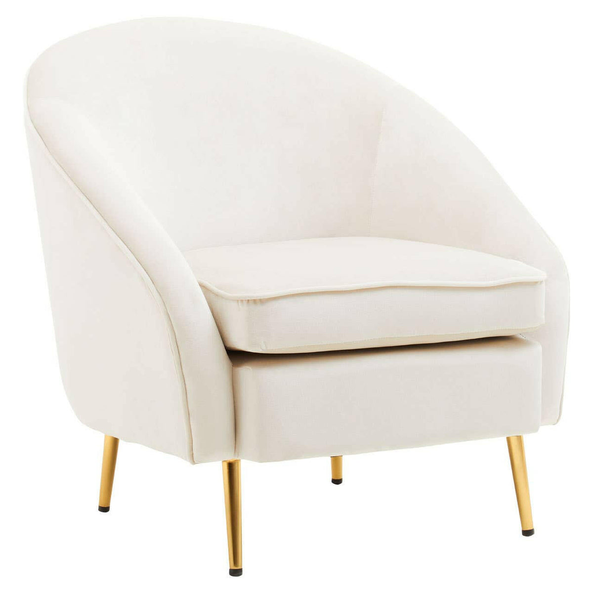 Yasmeen Beige Velvet Armchair.