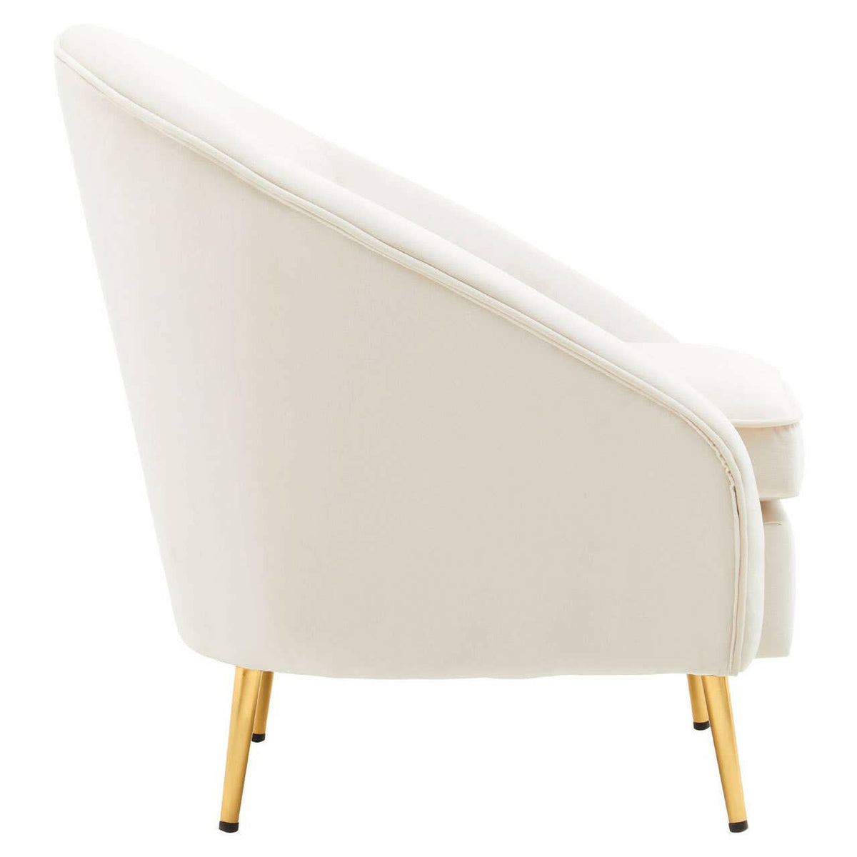 Yasmeen Beige Velvet Armchair.