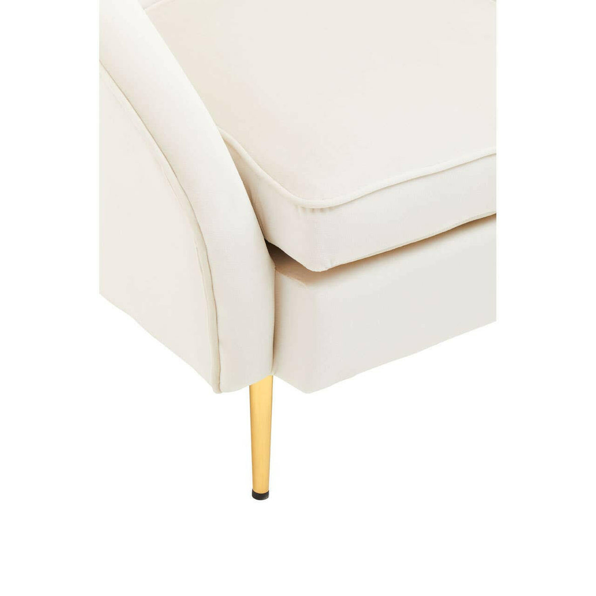 Yasmeen Beige Velvet Armchair.