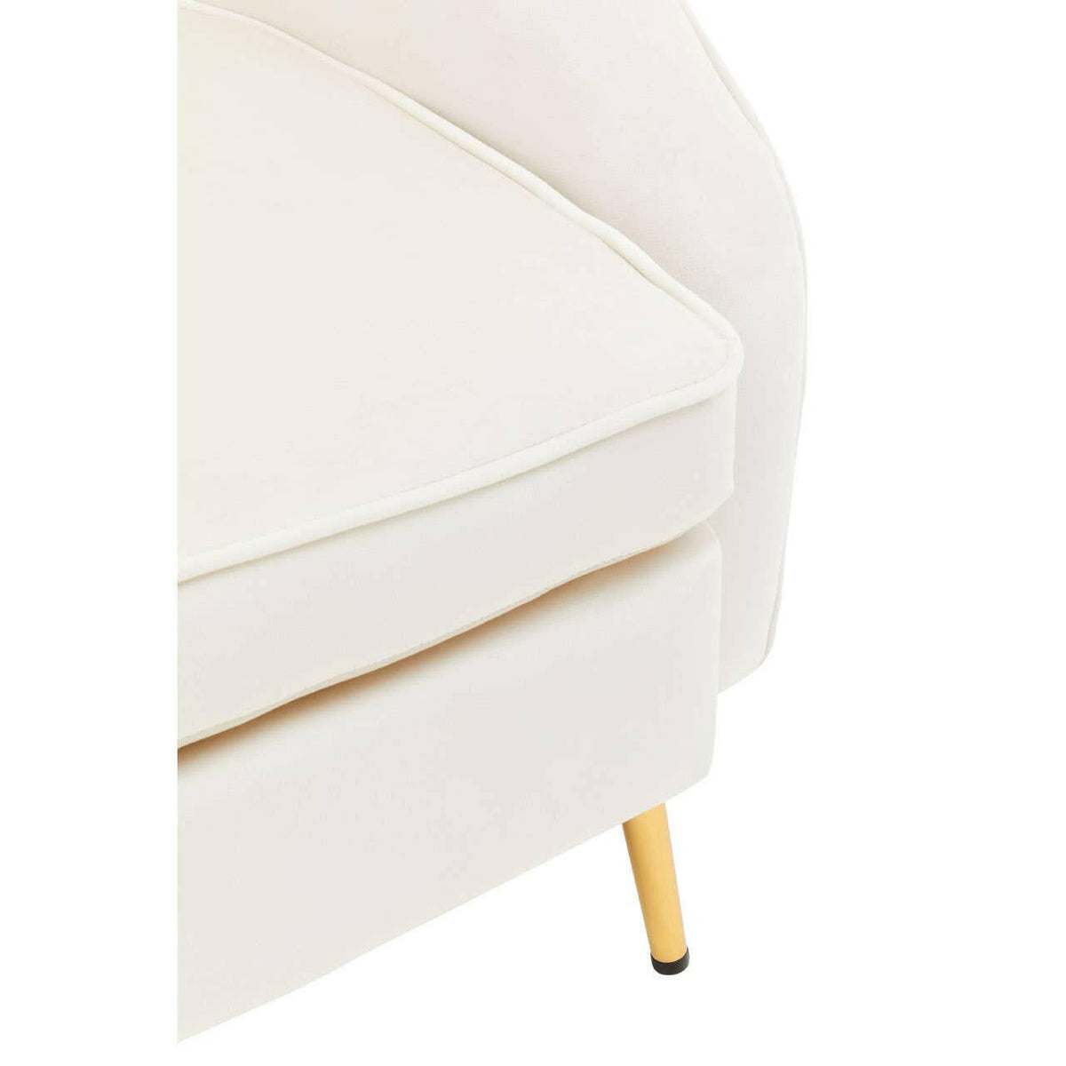 Yasmeen Beige Velvet Armchair.