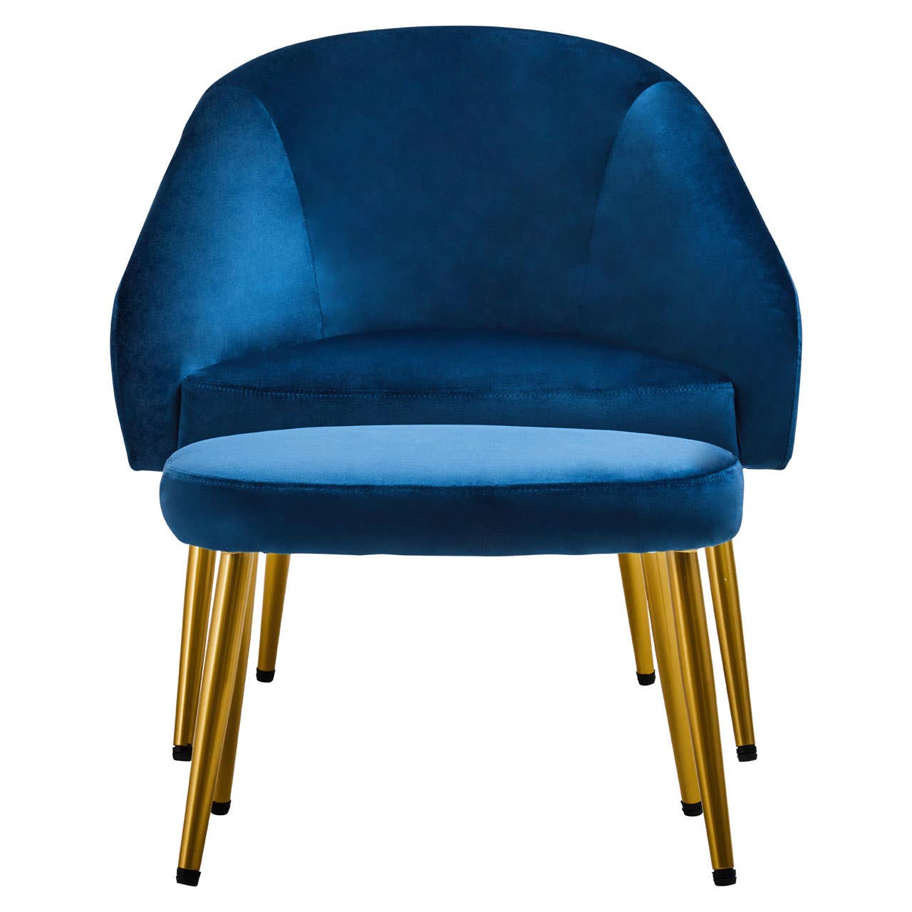 Noosa & Co. Living Yasmeen Midnight Blue Chair And Footstool House of Isabella UK