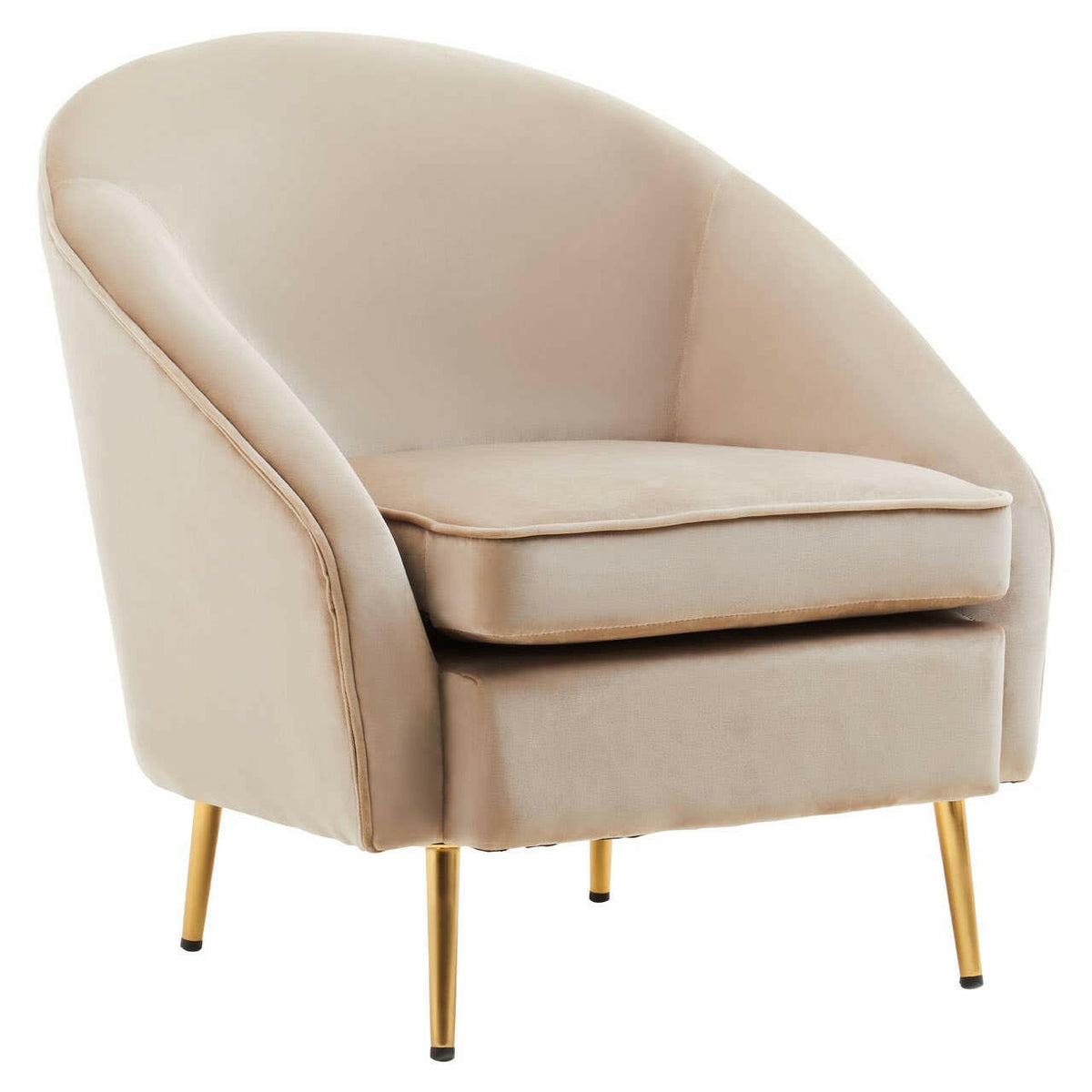 Yasmeen Mink Velvet Armchair.