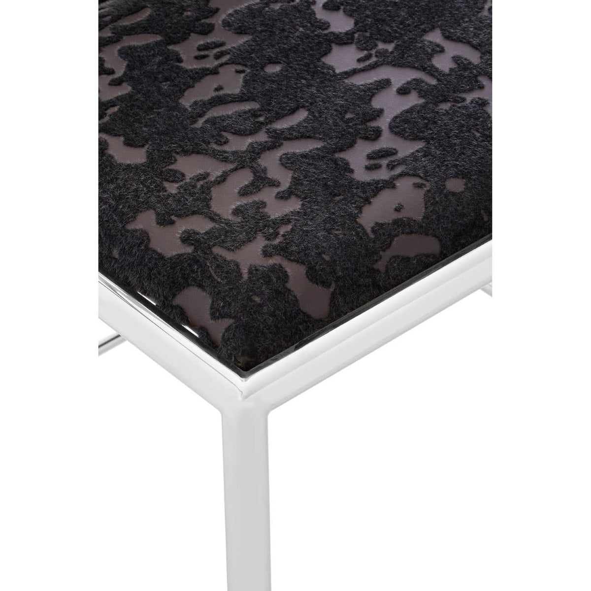 Yasmin Black Velvet & Steel Chair.