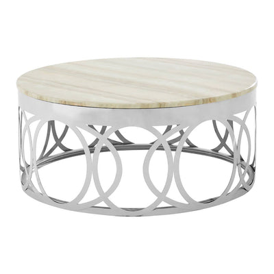 Noosa & Co. Living Yasmin White Marble Coffee Table House of Isabella UK