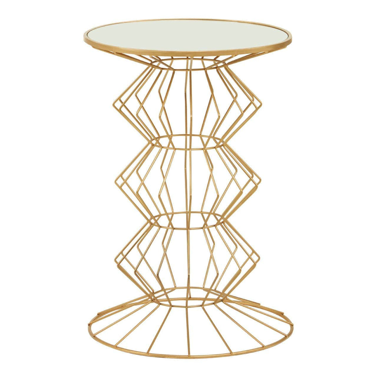 Noosa & Co. Living Yaxi Gold Finish Frame Table House of Isabella UK