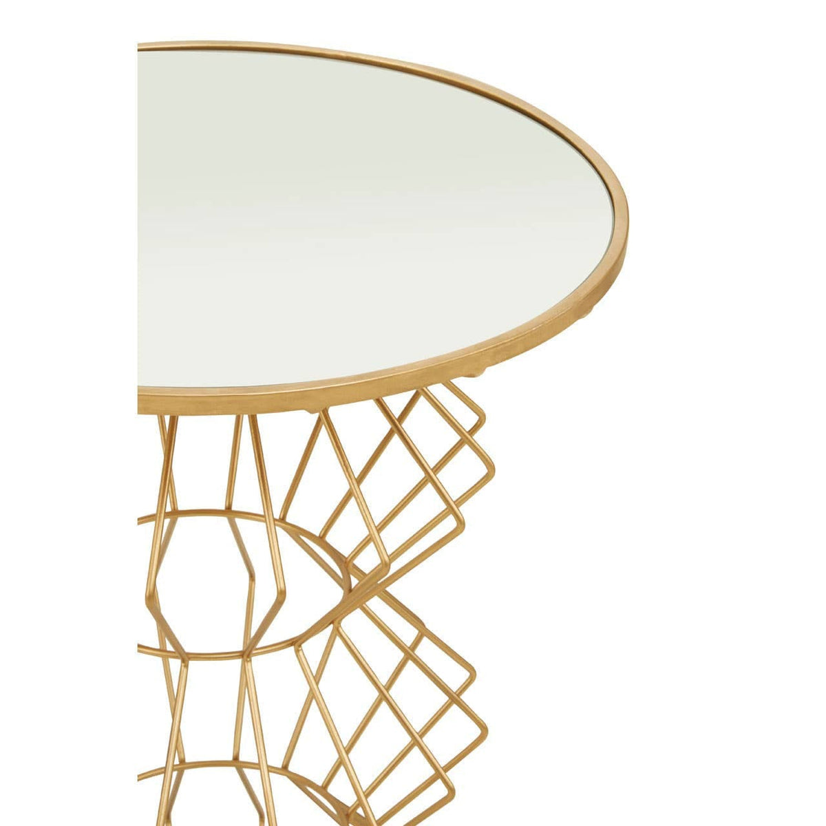 Noosa & Co. Living Yaxi Gold Finish Frame Table House of Isabella UK