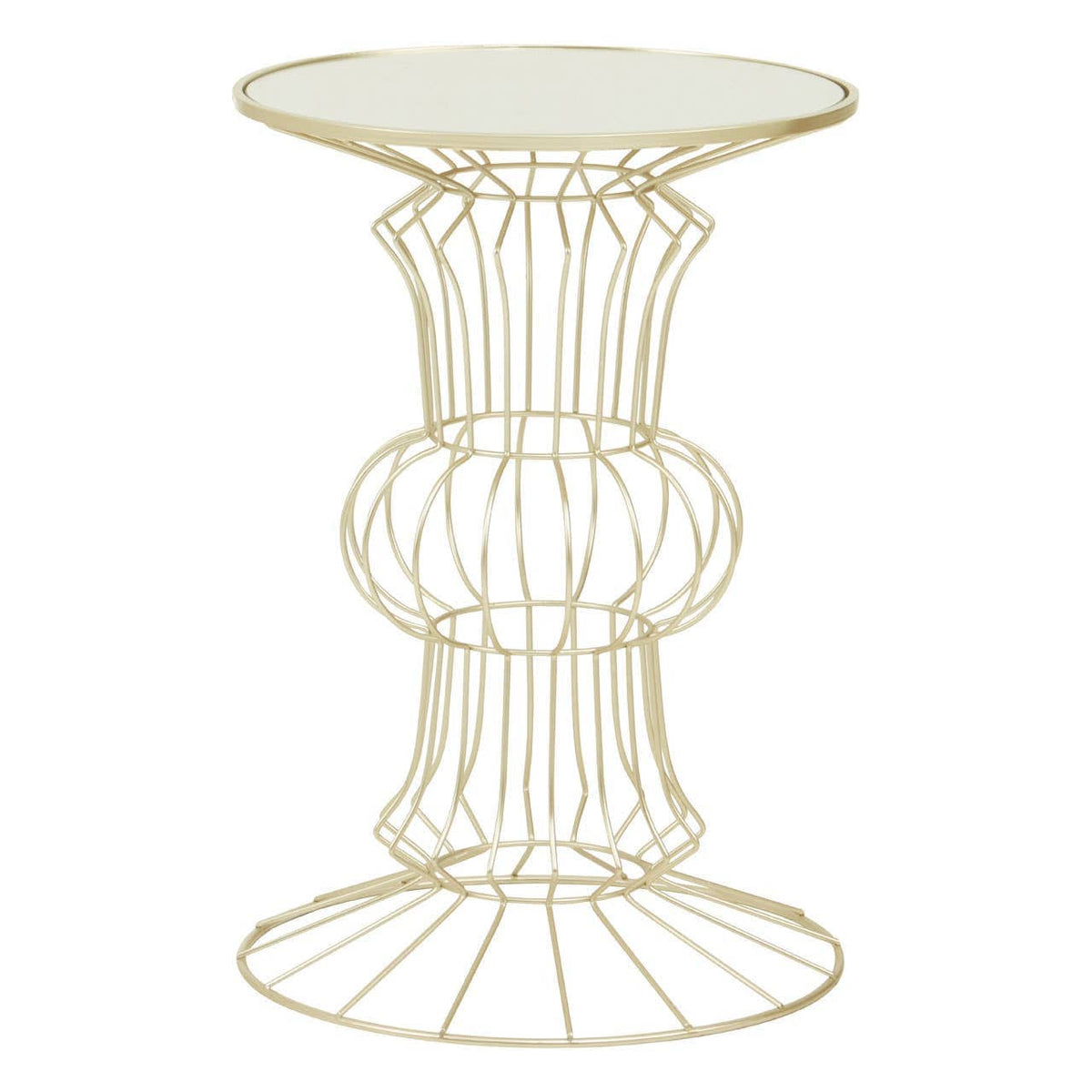 Noosa & Co. Living Yaxi Light Gold Finish Frame Table House of Isabella UK