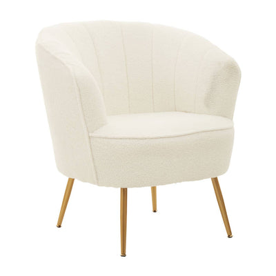 Noosa & Co. Living Yazmin Channel Armchair With Gold Finish Legs House of Isabella UK