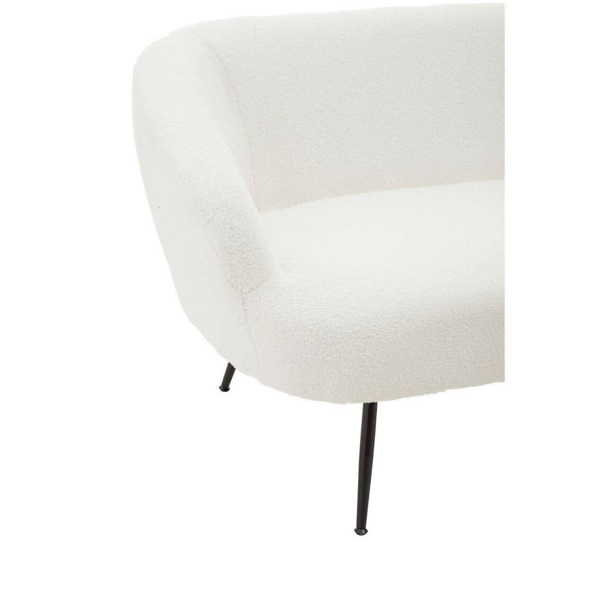 Yazmin Two Seat Sofa With Black Finish Legs.