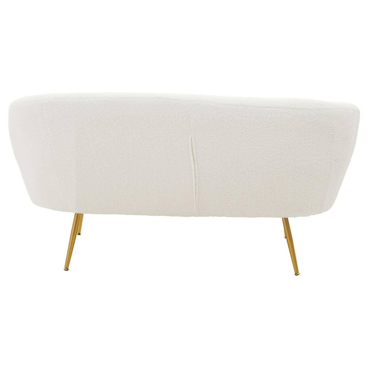 Yazmin Two Seat Sofa With Gold Finish Legs.