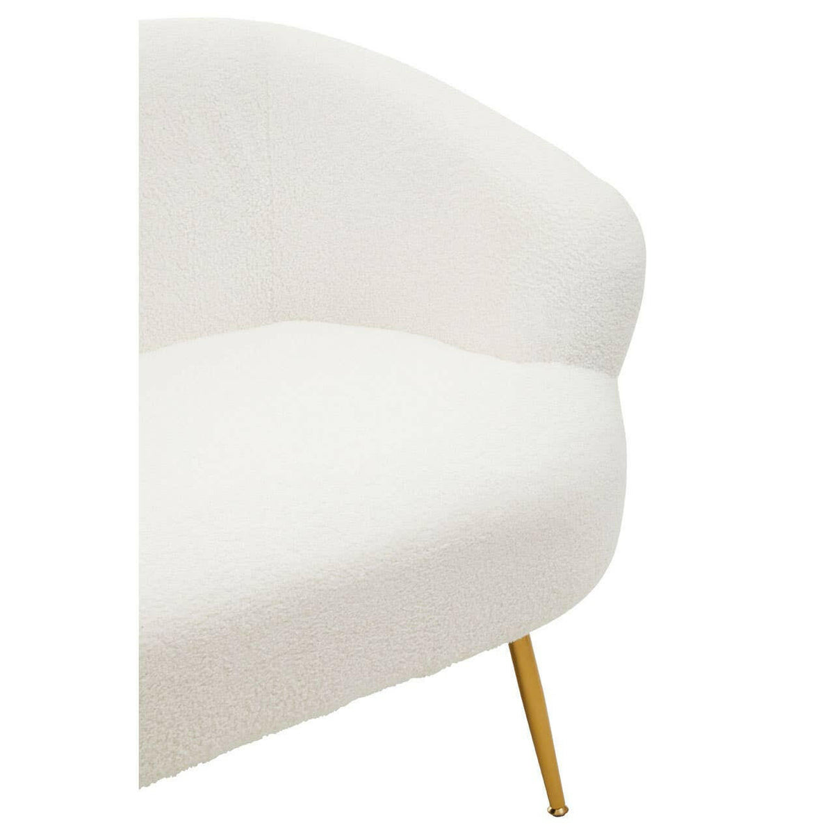 Yazmin Two Seat Sofa With Gold Finish Legs.