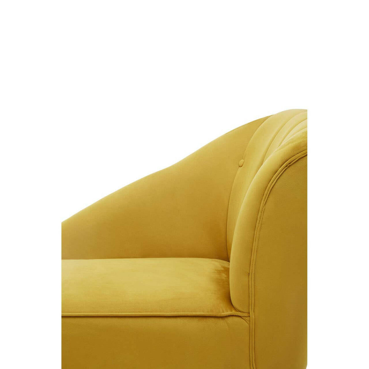 Yvette Mustard Velvet Chaise Lounge.