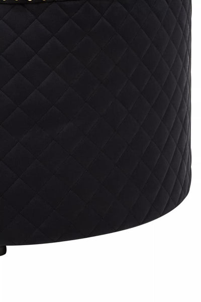 Noosa & Co. Living Zamora Round Black Velvet Ottoman House of Isabella UK